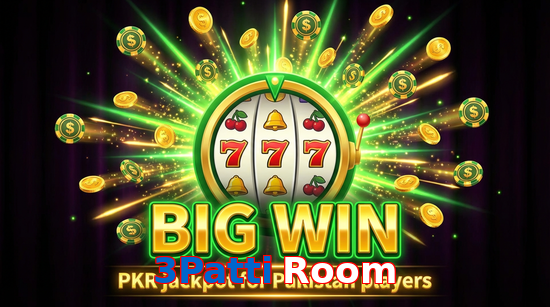 Big win animation on 3Patti Room slot game